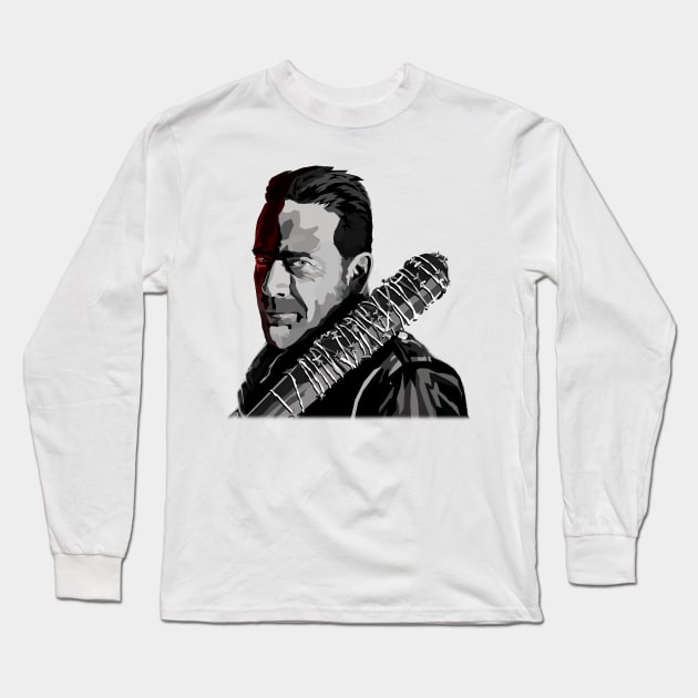 Negan Profile Long Sleeve T-Shirt by gageef